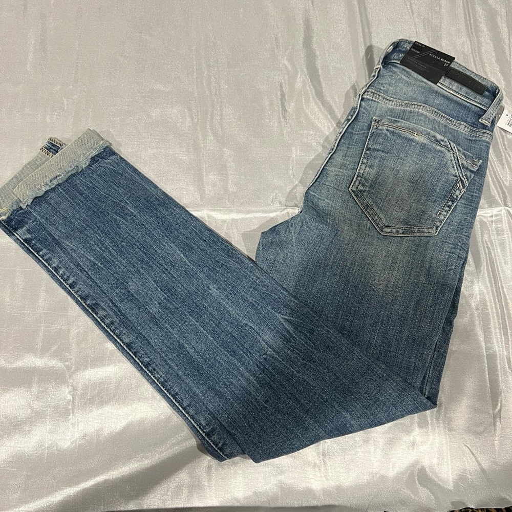 Women’s Buckle Black Ankle Jeans